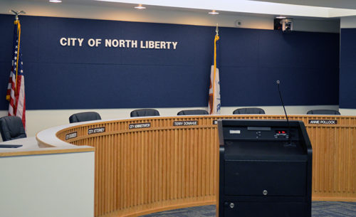 The North Liberty City Council Chambers