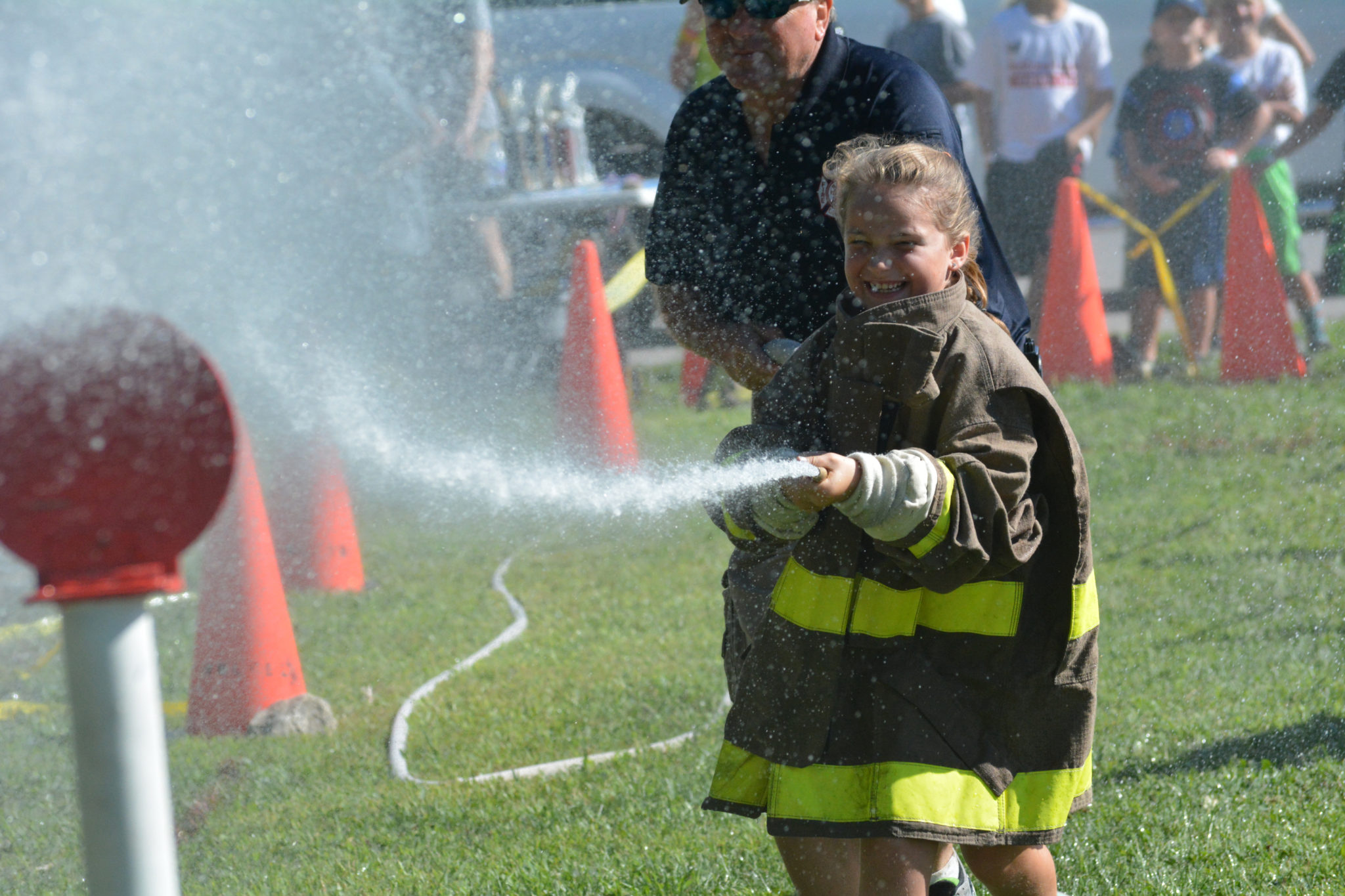 a girl having fun at Salute to Summer