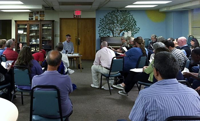 a meeting of the Inside Out Reentry Community