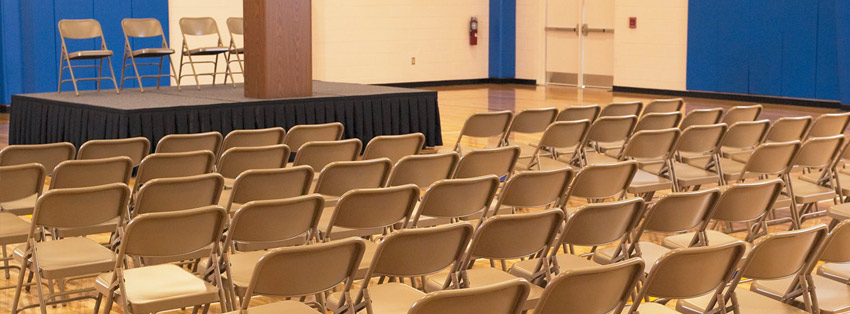 Folding Chairs in a Gym