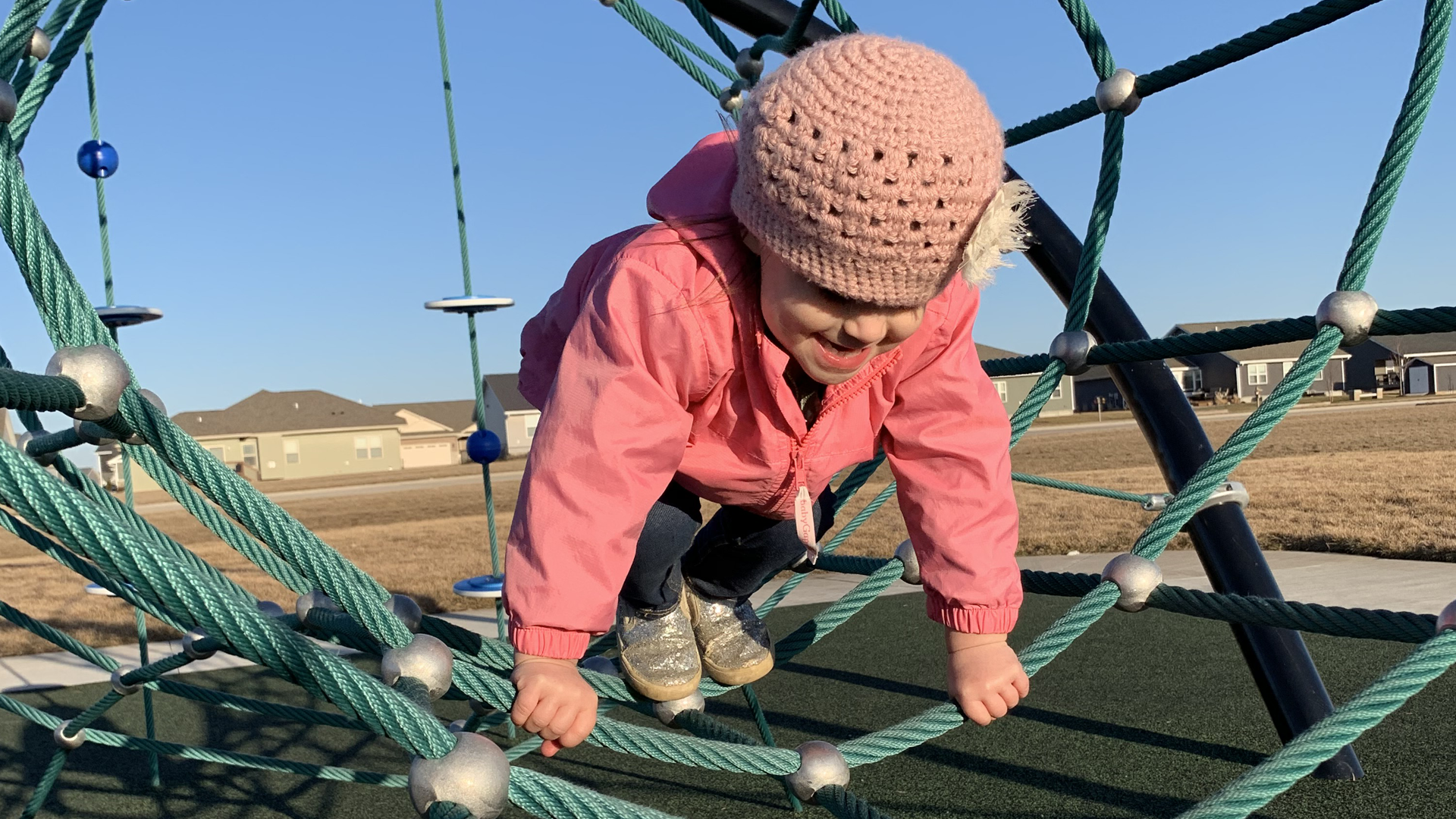 kid playing in park