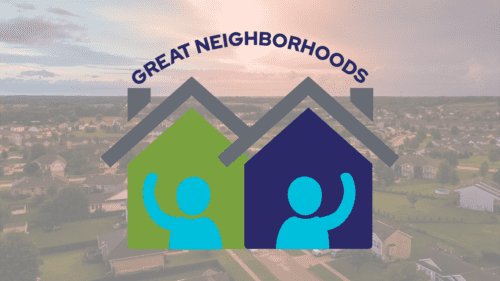 Great Neighborhoods Logo with houses in background