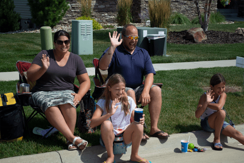 neighbors waving