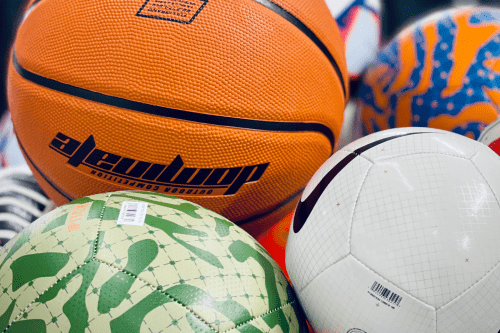 variety of recreation sports balls