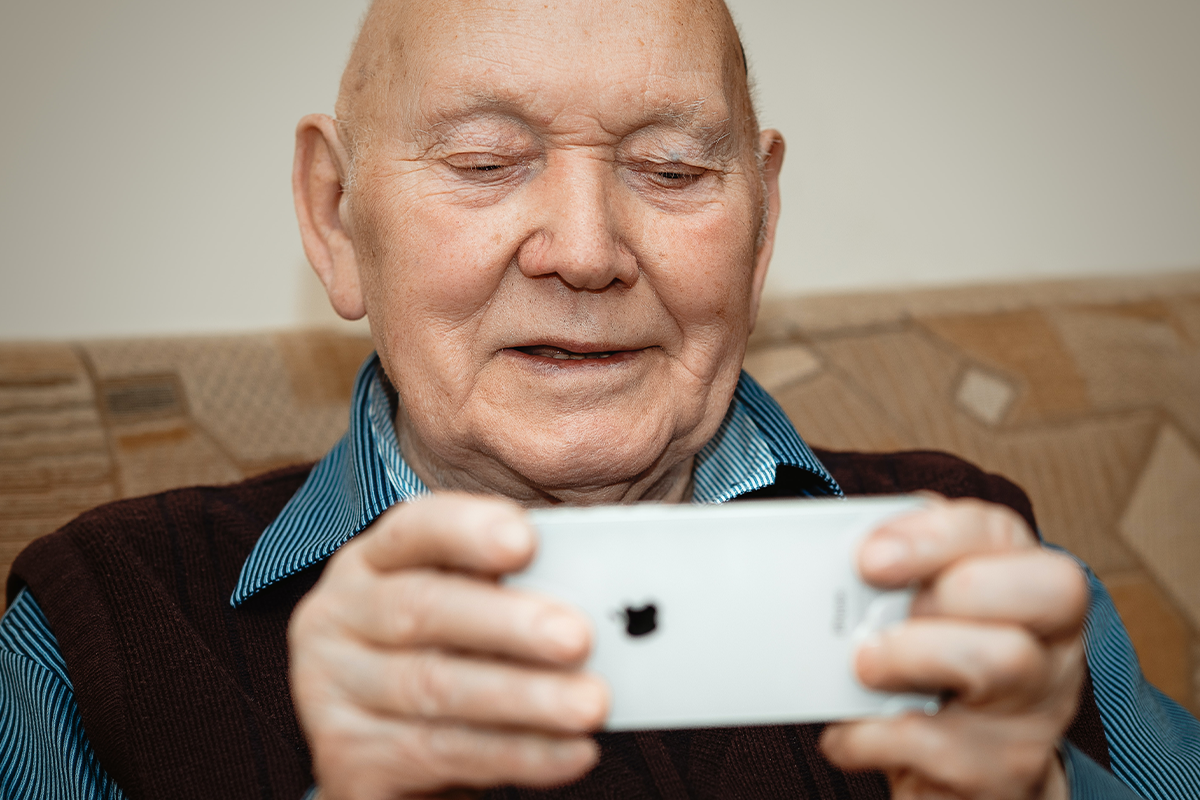 man talking on phone