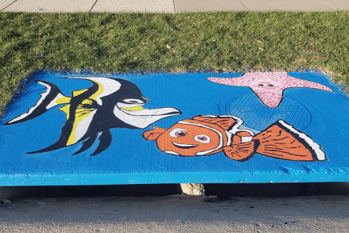 Finding Nemo characters on Storm Drain