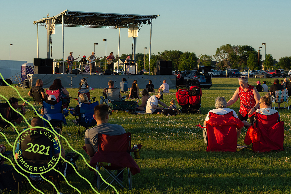 people watching a concert