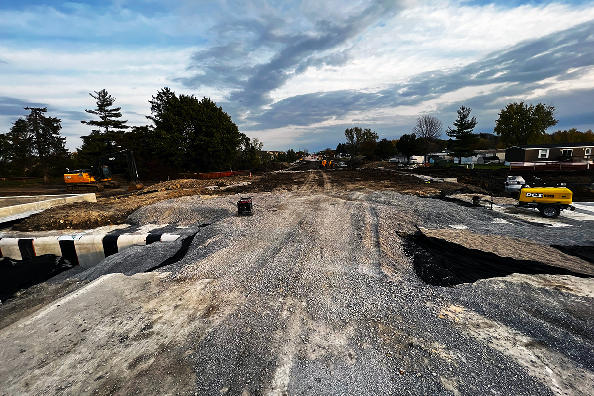 It might not look like much but this is Ranshaw Way progressing towards completion.