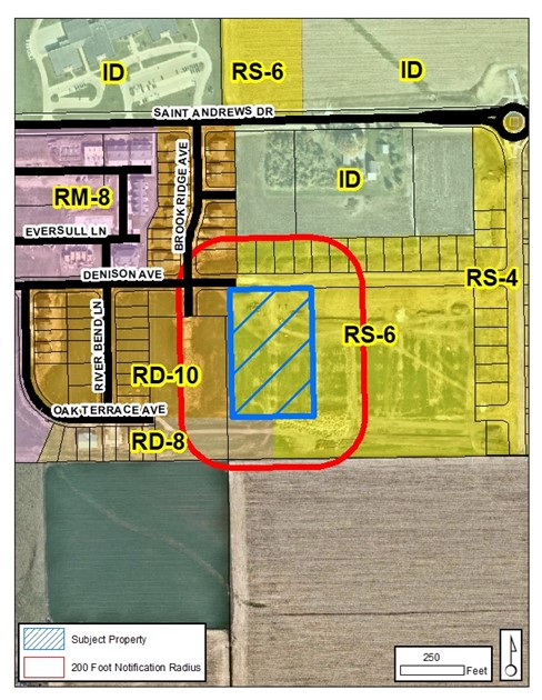 A map of the potential rezoning as described in the text.