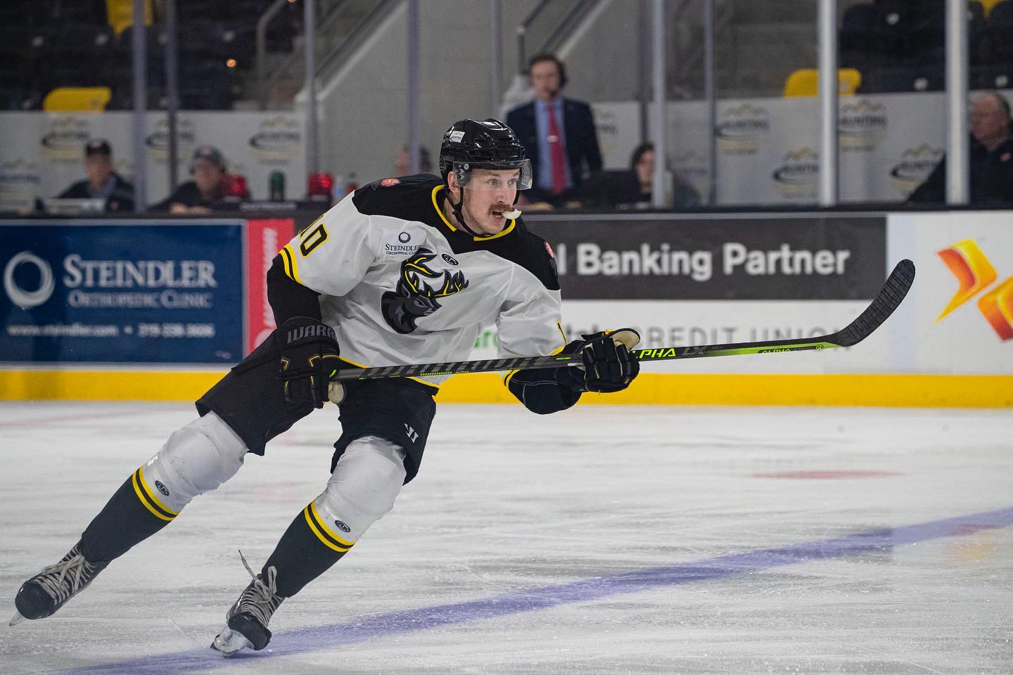 man playing hockey