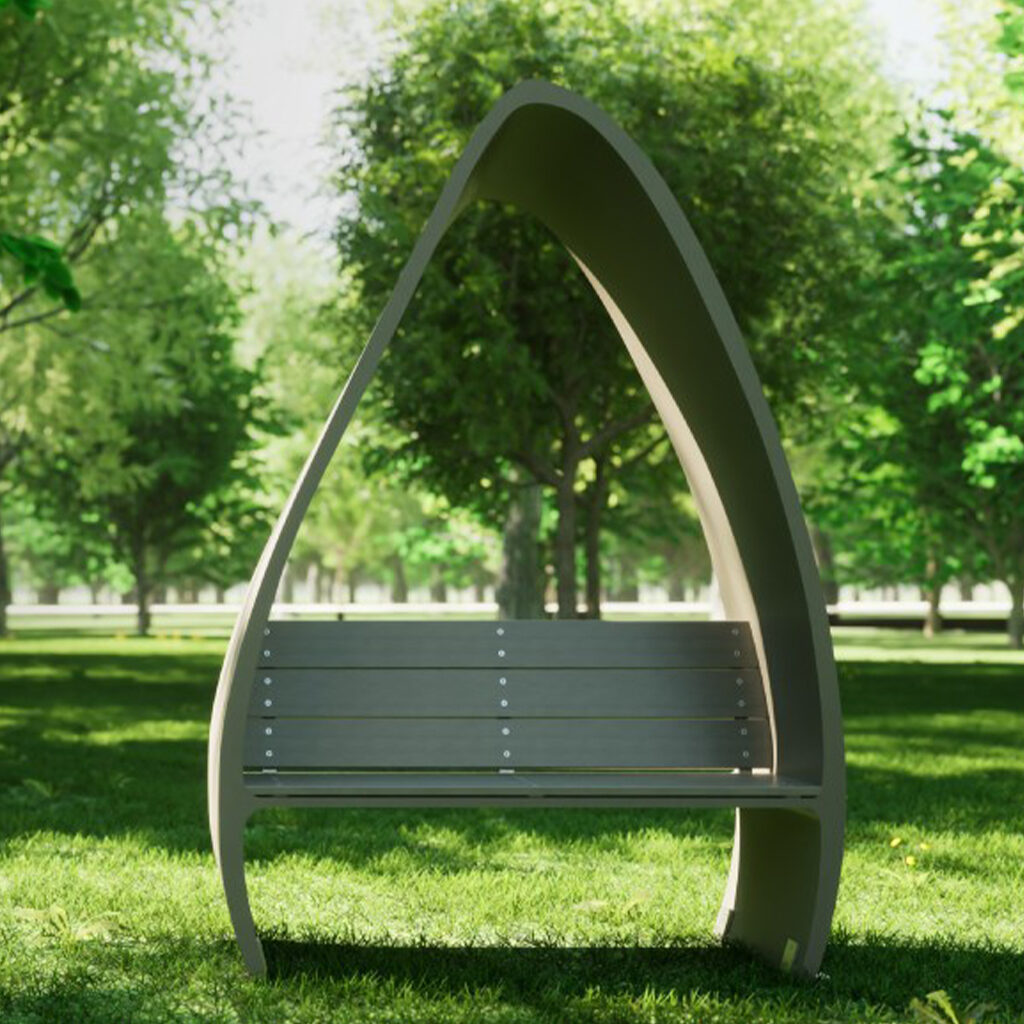 bench made from a wind turbine